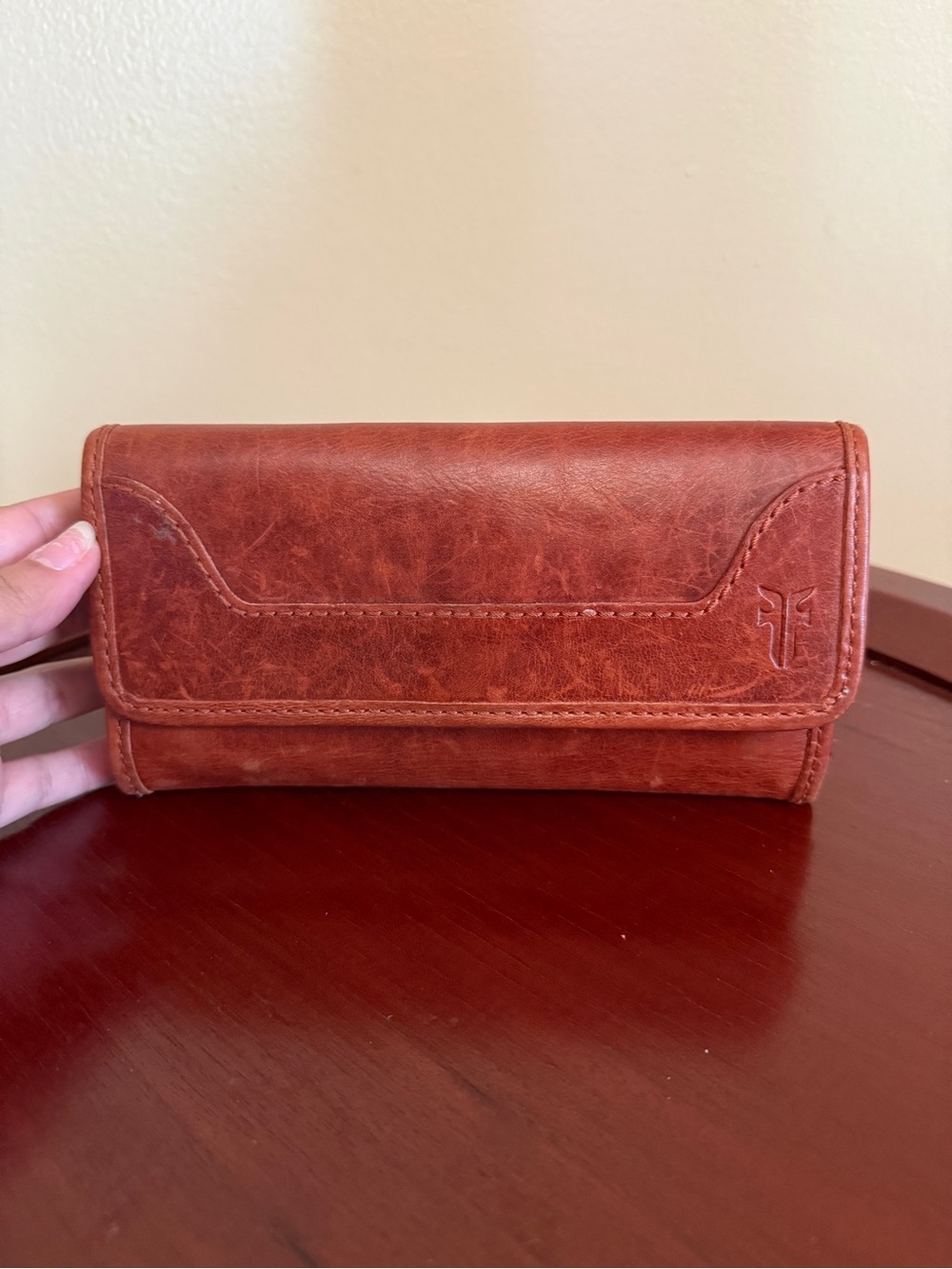 Frye Rustic Brown Leather Wallet